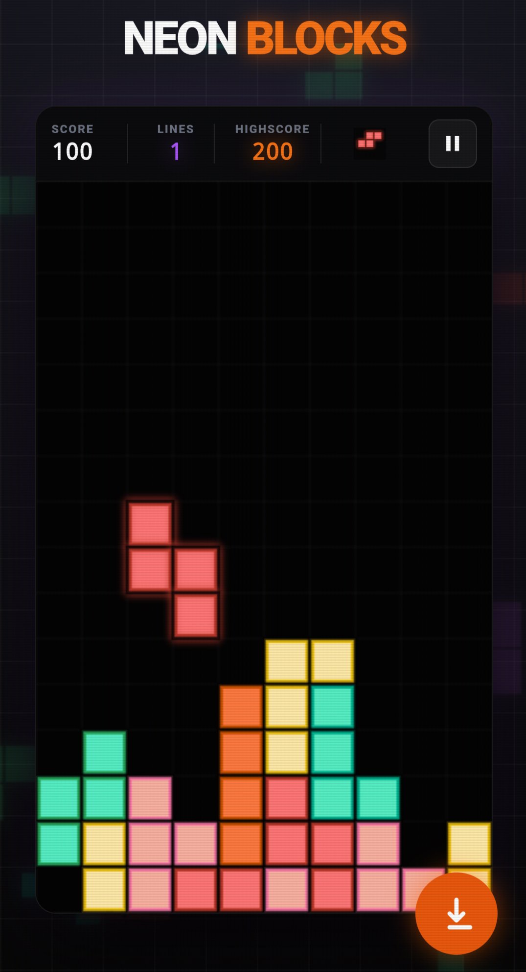 Neon Blocks Mobile